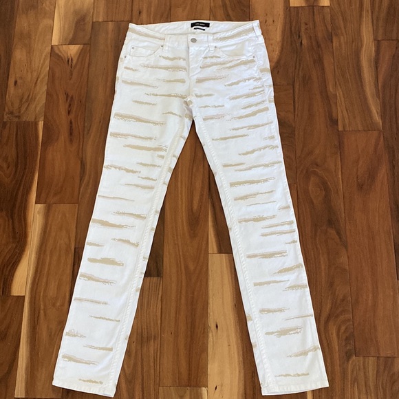 Isabel Marant Denim - ISABEL MARANT Orson Zebra Embroidered Skinny Jeans Size 40 US Size 8